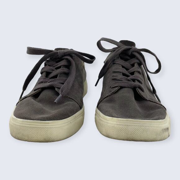 Lucky Brand Loucia Gray Suede Leopard White Sole Lace Up Sneaker 7.5 - Picture 2 of 10